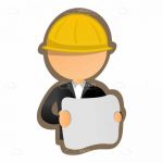 Abstract Engineer or Construction Worker Icon